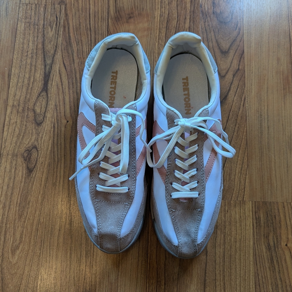 Women's Tretorn Rawlins 2.0 Sneakers in White and Beige, Size 7 - Picture 4 of 12